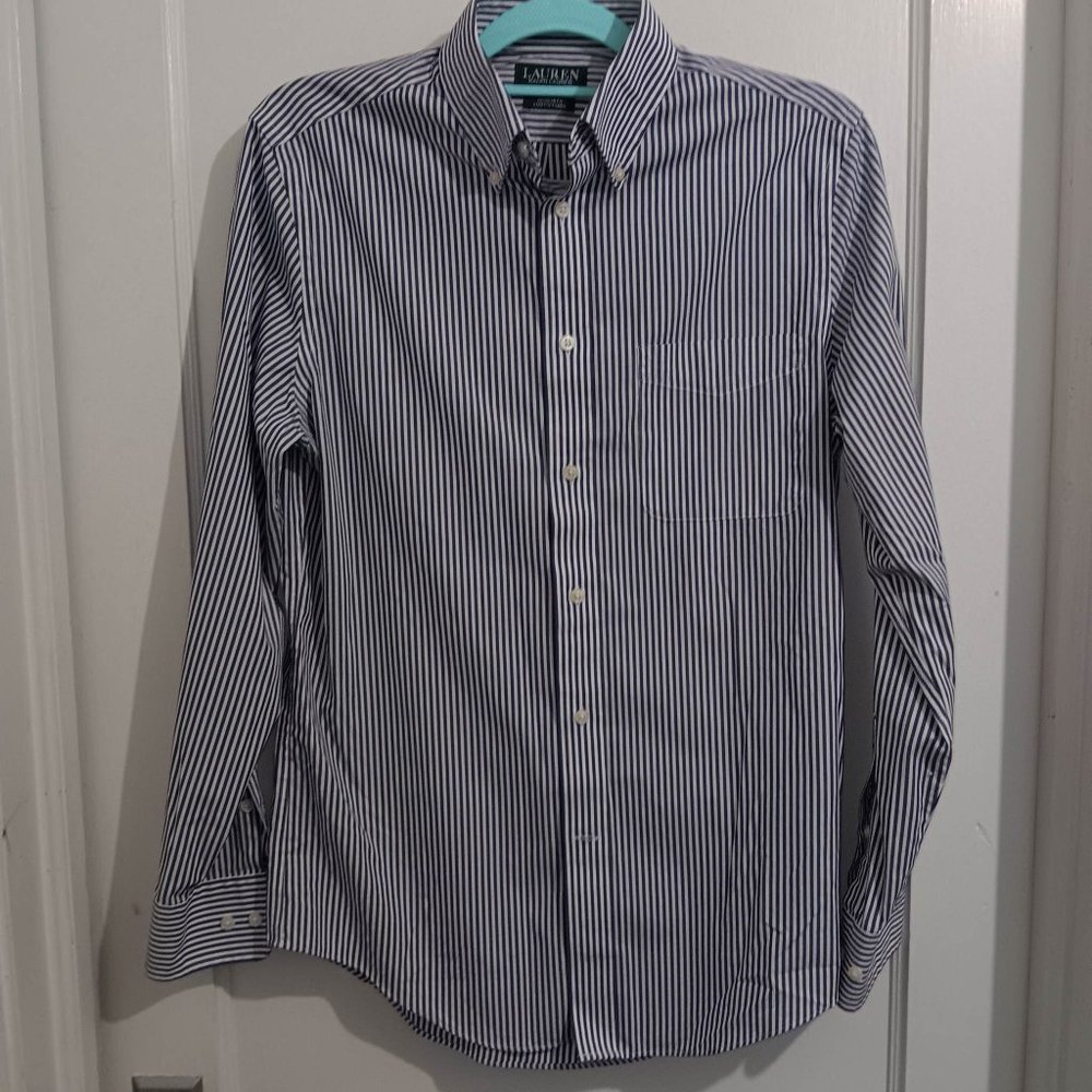 LAUREN RALPH LAUREN GREEN LABEL MEN'S DRESS SHIRT - GRAY 14-1/2 (32-33) SEE SIZE